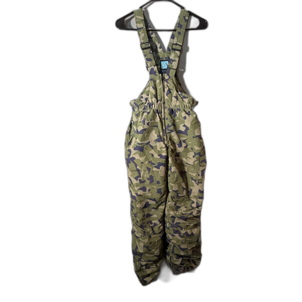 Iceburg Snow Bibs Youth L 10-12 Camo Ski Pants Insulated Winter Snowboard